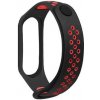 Tactical 281 Double Silikónový Remienok pre Xiaomi Mi Band 3/4 Black/Red (EU Blister) 8596311086991