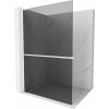 MEXEN/S - Kioto+ L Sprchová zástena WALK-IN s poličkou a držiakom uterákov 100 x 200, grafit, biela 800-100-123-20-40