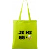 Je mi 60 pivo - Taška bavlnená - 42 x 38 cm ( Limetková )