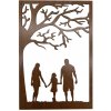 Drevený výrez - Rodičia a dcéra (orech)