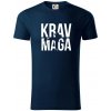 Nápis Krav Maga - Tričko z organickej bavlny - 2XL ( Tmavomodrá (veľmi tmavá - skoro čierna) )