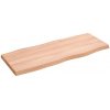 Stolová doska svetlohnedá 100x40x(2-4)cm ošetrený masív hrany