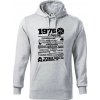 1976 v kocke - Mikina pánska Cape s kapucňou - M ( Svetlosivý melír )