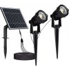 V-Tac SADA 2x LED Vonkajšia solárna lampa 2xLED/1,2W/3,7V IP65 3000K 4000 mAh VT1266 + záruka 3 roky zadarmo