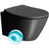 Modo 981626 závesná WC misa, Swirlflush, 37x52 cm, čierna dual-mat