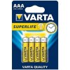Varta Superlife AAA R03 4 ks 2003101414 + záruka 3 roky zadarmo