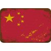 Ceduľa vlajka Čína 30cm x 20cm Plechová tabuľa