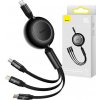 Baseus CAMJ010201 Bright Mirror 2 CAMJ010201, USB-C na Micro/Lighting/USB-C, PD 100W, 1,1m, černý