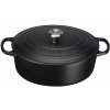 Le Creuset - Liatinový hrniec oválny s pokrievkou 27 cm/4,1 l čierny