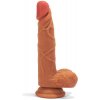 X-MEN Double Layer Silicon Dildo Brown 1 (19cm)