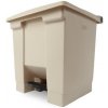 Smetný kôš, s pedálom, 30 l, plastový, béžový, RUBBERMAID