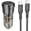 Rýchlonabíjačka do auta Borofone BZ25 vrátane dátového kábla USB-C 38W Dual black