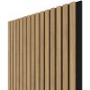 WALL CONCEPT akustický panel Dub Sacramento, čierny filc + MDF, 2750x604x21 mm, 1,66 m2
