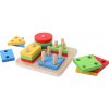 Bigjigs Toys Bigjigs Baby Nasadzovanie farebných tvarov na tyče