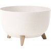 Nohel Garden Žardinka ROMA ECO WOOD 4v1 plastová + 3 ks nožičiek d24x15cm Barva: Bílá, Průměr: 24 cm, Výška: 15 cm