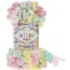 Alize Puffy Color 5862 Ružová, mentolová, žltá