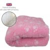 DRYBED Premium Vet Bed Small Paws ružový + biele labky 150 x 100 cm