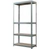 Regál Racks, kovový, MDF, 4 police, 750x300x1500 mm, max. 150 kg/polica