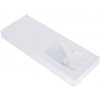 Lotosan LK8876 LOTOSTONE nástenné umývadlo v doske 120 cm, pravé 121 x 12 x 46 cm biela matná