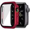 AppleKing matné ochranné puzdro s tvrdeným sklom pre Apple Watch 41 mm - červené - možnosť vrátiť tovar ZADARMO do 30tich dní