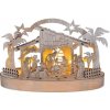 Solight vianočný drevený betlehem podsvietený, 5x LED, prírodné drevo, 25cm, 2x AA 1V275