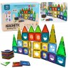 Leantoys Sada magnetických stavebných kociek, 3D okienka, farebné panely, 56 dielov.