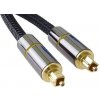 PremiumCord optický audio kabel Toslink, OD:7mm, Gold-metal design + Nylon, 1m