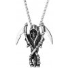 Oceľový prívesok Smrťák - Grim Reaper - včetně řetízku 3mm/ 60 cm