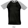 SOL's Collection Tričko Funky, 2-barevné, krátký rukáv, pánské COT251190e4704-black/grey XL Černá/melír šedá