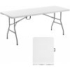 Turistický stôl Vevor 70 x 180 x 73 cm biely