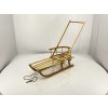 WOODEN TOYS Detské drevené sánky Durable s operadlom a madlom 90cm - nosnosť 100KG!!!