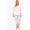 Dámske 3/4 pyžamo Cornette 389/455 Nancy 3XL-5XL