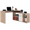 Kondela TK NOE NEW DS/BI 0000191607 - PC stôl rohový, dub sonoma/biela