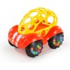OBALL Autíčko Rattle&Roll Oball™ červeno/žlté 3m+