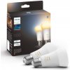 Philips Hue 8719514291256 LED žiarovky 2x8W E27 1100lm 2200-6500K set, White Ambience, stmievateľné, Bluetooth