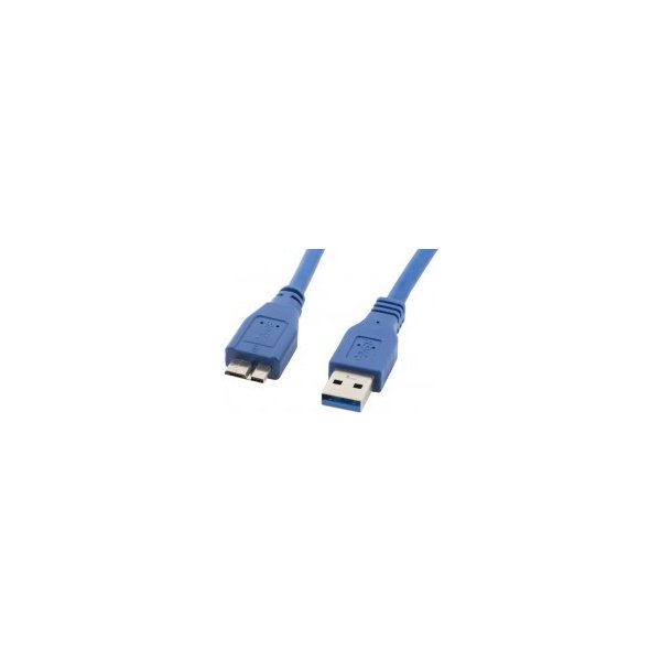 USB kábel Lanberg CA-US3M-10CC-0018-B micro USB, 1,8m, modrý