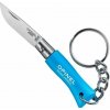 Vega OPINEL 002270 VRI N°02 Kľúčenka Cyan vreckový nôž 3,5 cm, modrá, bukové drevo