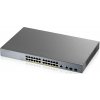 Zyxel GS1350-26HP 26 Port smart managed CCTV PoE switch, long range, 375W, 24x GbE, 2x combo RJ45/SFP