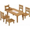 Doplnky k figúrkam Sylvanian Families Nábytok – jedálenský stôl so stoličkami (5054131045060)