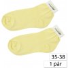 WOJMAX 8056 Dámske bavlnené ponožky 35-38, žlté