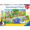 Puzzle Ravensburger 2x12 ks. Zvieratá v ZOO 076024 RAVENSBURGER