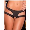 Nohavičky dámske erotické elastické s dierou Čierna S s perlami