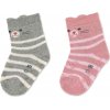 STERNTALER Ponožky protišmykové Mačička ABS 2ks 3D ušká light grey dievča veľ. 17/18 cm- 9-12 m 8111921-545-18