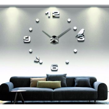 Stylesa Zrkadlové hodiny na stenu nalepovacie DIY PAJPA i čierne SZ006 od  38,55 € - Heureka.sk