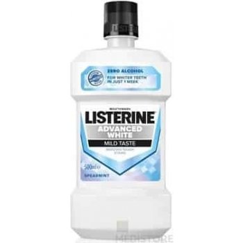 Listerine Advanced White Mild Taste ústna voda s bieliacim účinkom 500 ml