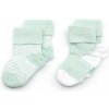 KipKep Detské ponožky Stay-on-Socks Mint Stripes 2 pary