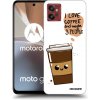 Picasee silikónový čierny obal pre Motorola Moto G32 - Cute coffee