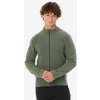 QUECHUA Pánska fleecová turistická mikina MH100 zelená 4XL