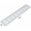 SRL - ALFA vetracia mriežka 80 x 400 mm BIL - biela lesklá (RAL 9010) 80 mm 400 mm – cena za ks