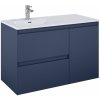 Elita Split skrinka 100x45.8x63.5 cm závesná kúpeľňová skrinka pod umývadlo modrá RE011006057030